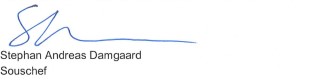 Souschef Stephan Andreas Damgaard underskrift